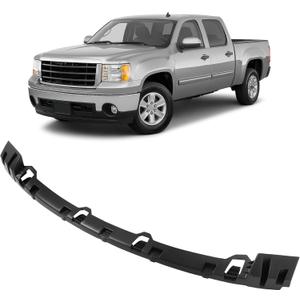 ALMULOO Front Bumper Bracket Compatible with 2007-2013 GMC Sierra 1500 Hybrid XFE Denali SL SLE SLT WT Replacement for 15246822 GM1065108 Plastic Black