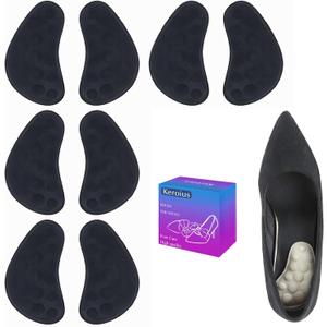 Medial & Lateral Heel Wedge Silicone Insoles,Supination Insoles & Overpronation Corrective Shoe Inserts,for Foot Alignment, Knee Pain, Bow Legs, Osteoarthritis (Black)