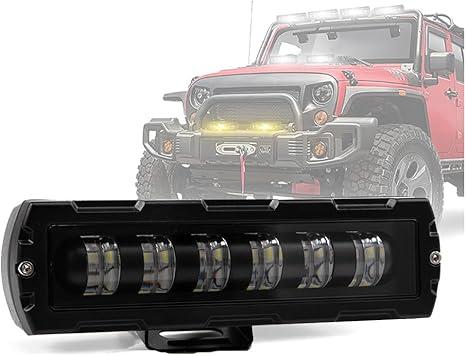 evomosa 6-Inch Off-Road Vehicle Modified Led External Warning Light Motorcycle Universal High-Brightness Flashing Spotlight Work Light For Trucks Atv Utv Boats (Style B)