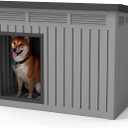 GALUBUBU IP68 Large Dog House with Removable Roof & Elevated Ventilated Floor, Product Dimensions 32.2"D x 24.1"W x 25.1"H