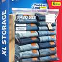 Large Storage Bags, 18"x24" Jumbo Plastic Bag, BPA Free, 5 Gallon XL Zipper Lock Baggies for Clothes Pillow Travel Moving - 30 Jumbo Bags