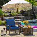 Arden Outdoor Deep Seat Cushion Set, Foam, 4-Pack, 24x24, Cobalt Blue | Sofa, Couch, Conversation Set, Premium High-Density Foam, Never Flattens, Mold and Mildew Resistant