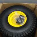 (2 Pack) 15x6.00-6 Tubeless Tire and Wheel, 3" Offset Hub, 3/4" Bearing, 4 Ply, 15x6-6 Replacement Riding Lawn Mower Front Tires, Compatible with 100 and 300 Series John Deere Riding Mowers