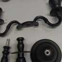 Rely+ 5 Arm Baby Candelabra Black Matte 8 Inch Taper Candle Holders Gothic Decorations Candlesticks Holder Home Decor Wedding Parties Centerpiece for Dining Table