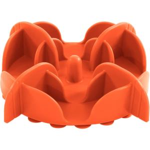 Jaoul Slow Feeder Dog Bowls Insert for Large Breed, 7 Inch Cuttable Slow Feeder Insert with 32 Octopus Suction Cups for Medium Large Size Dog Food Bowl (X-Large, Orange)