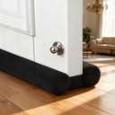 Superior Velvet Under Door Draft Stopper, 30'' to 36'' Adjustable Door Gap Filler, Double-Sided Windproof Seal, Easy-Install, Blocks Noise, Cold, Light, Dust & More