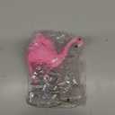 Gejoy Pink Flamingo Mini Christmas Tree Topper 4 Inch with Artificial Fluffy Feather LED String Lights Light up Miniature Pink Christmas Home Decorations for Small Xmas Tree Ornaments Holiday Party