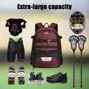 Goloni Lacrosse Bag, Youth & Adult Lacrosse Backpack with Tow Stick Holder and Shoes Compartment,Field Hockey Bag for Boys & Girls