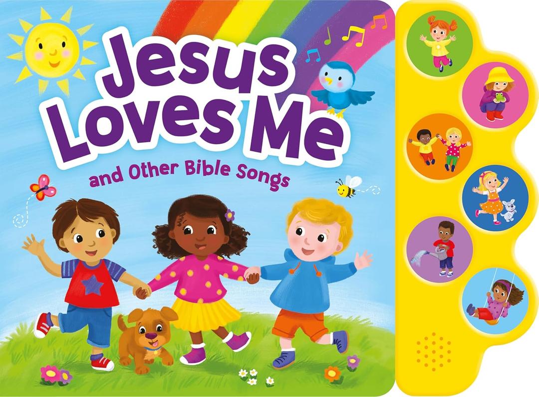 Jesus Loves Me & Other Bible Songs  Interactive Sound Book for Toddlers | Christian Baby Book with 6 Faith-Based Songs, Lyrics & Music | Baptism Gift, Bible Story Time Sing-along for Boys and Girls