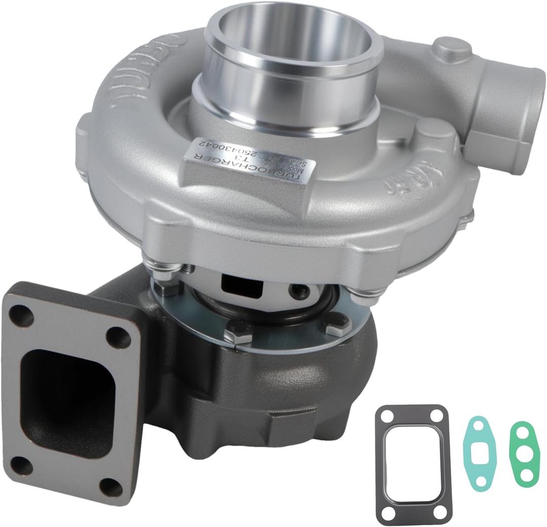T3 T4 T04E Turbo Turbocharger Universal for 4/6 Cylinder 1.5L-2.5L Engine, 0.57 A/R 48.1 Trim 400+HP Boost Stage III Charger, for Civic 1990-2015, 318i 320i 323ci 323i 325 325ci 325i, etc.