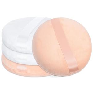 4 Pcs Large Body Powder Puff 5 Inch Pink Loose Talcum Powder Puff Pink Soft Air Cushion Makeup Blending Sponges for Liquid Cream Foundation Women Bath Body Makeup Face Round