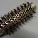 AIMIKE Round Hair Brush, 1 inch Barrel with Boar Bristles, Nano Thermal Ceramic & Ionic Tech, for Blow Drying, Styling, Curling and Shine + 4 Clips (Gold, Unisex, Fine Hair, Short Hair, Anti-Frizz)