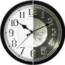 eYotto Night Light Wall Clock for Bedroom, Illuminated Wall Clocks Battery Operated Glow in The Dark Lighted Clock for Home, Living Room, Kitchen, Office, Easy to Read Large Display, 12Inch