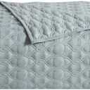 BOURINA Quilt Set Coverlet Set Quilting Bedspread 3-Piece Quilt Set Microfiber Lightweight, Queen 90" x 92" Aqua