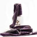 MEEDEE Purple Velvet Ribbon 3 Inch Purple Fringe Ribbons Raw Edge Silk Velvet Ribbon for Wreaths, Flower Bouquet, Photography, Dress Sash, Baby Shower, Wedding Decor (3 Yards)