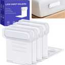 Upgrade Flat Bed Sheet Holders for Corners, 4Pcs Fitted Sheet Holders with Anti-Slip Base, Lock Sheet Grippers Keep Sheets Firm & Tight, Secure All Mattress Edges, No Loose Sheets, Easy to Install