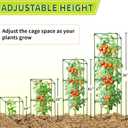 3 Pack Square Tomato Cages for Garden - 56 Inch Heavy Duty Tomato Plant Support Stakes, Sturdy Metal Core with Rust-Resistant Coating, Tomato Trellis for Raised Beds
