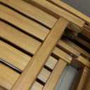 Acacia Wooden Chairs Set of 4, Folding Waterproof Small Patio Chairs with Waterproof and UV Coating, Indoor Outdoor Bistro Set for Garden Balcony Patio Lawn Living Room