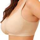 Truekind Bras for Women - Comfortable Wireless Support Bra, Seamless Full Coverage No Underwire Bra for Everyday Comfort (XXL)