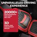 FREESOO Black Red Car Seat Covers Full Set - Faux Nappa Leather Seat Covers for Cars, Breathable Waterproof Front Seats with Lumbar Support and Rear Seat Cover, Fit for Automotive Sedans SUVs Pickups