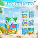 Tinlade 24 Pcs Summer Pool Beach Party Paper Gift Bags with Handles Hawaii Tropical Luau Last Day of School Treat Goodie Bags Birthday Party Supplies Multicolor 5.9" x 8.3" x 3.2", 1 Count