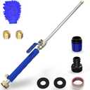 Jet Nozzle High Pressure Hose Nozzle - 18 inch Nozzle Power Washer for Garden Hose, High Pressure Hose with 2 Jet Different Quick Connectors, for Car, Patio, Pet (Blue)