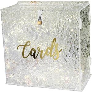 Elegant Acrylic Wedding Card Holder Box for Special Occasions, Style A