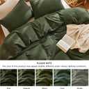 Bedsure 100% Muslin Cotton Duvet Cover Queen Size - Ultra-Soft Gauze Duvet Cover, PureWoven Breathable & Lightweight Bedding Set with Zipper Closure and Corner Ties (Olive Green, Queen, 90"x90")