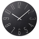 jomparis Wall Clock 12" Silent Non-Ticking Modern Style Wooden Wall Clocks Decorative for Office Home Bedroom School (Black)