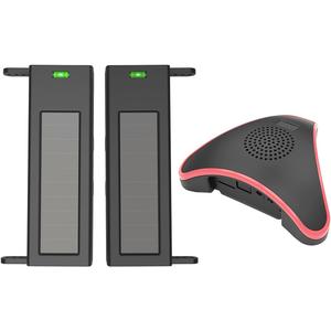 HTZSAFE Solar Wireless Driveway Alarm System- 1/4 Mile Long Transmission Range- 190 Feet Wide Sensor Range- No Wiring No Need Replace Battery- Outdoor Weatherproof DIY Security Perimeter Alert System