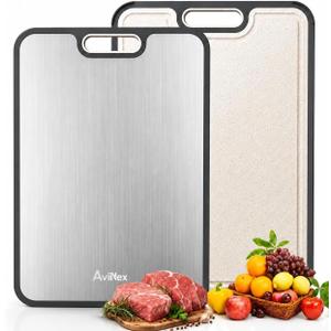 Titanium Cutting Board for Kitchen, 18" x 12" Double-Sided Chopping Board, 18"L x 0.6"W