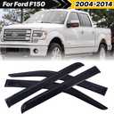 Window Visor Shield Deflector Guard for Ford F150 2004-2014 Only, 4Pcs Window Visor Guard Window Wind deflectors for Ford F150 2004-2014 Only,Tape-on Type