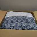 Magpie Fabrics Patio Bench Cushion 42"x18", Indoor/Outdoor Non-Slip Water Resistant Long Seat Pads, Tufted Loveseat Cushion for Swing, Settee, Window, Garden, Wicker, Front Porch (Morgan Medal Blue)