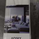 AOSKY Cordless Zebra Blinds for Windows Pull Down Roller Window Shades Dual Layer Light Filtering Privacy for Day and Night, Free-Stop Door Shades for Home Easy to Install (69" W X 72" H, White)