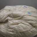 UNIKOME Goose Feather Down Fiber Comforter Queen Size, All Season Duvet Insert with Soft Downproof Cover, Cloud-Like Fluffiness Bed Comforters with Corner Tabs (Full/Queen, Cream, 88"X88") (01 Lightweight Warmth-cream)