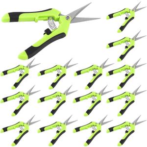 HAKZEON 15 Pack 6.5 Inch Professional Bud Trimming Scissors,Stainless Steel Micro-Tip Gardening Hand Pruners with Straight Blades, for Easy Pruning Garden Tree Pot Plant Flowers