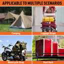 4 Pack 60 Inch Bungee Cords with Premium Zinc Carabiner Hooks  3/8 Inch Black Elastic Tie Downs for Large Cargo, Camping, and Outdoor Equipment