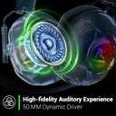 Krysenix 2.4 GHz Wireless Gaming Headset for PC, PS5, PS4, Switch, Mac, Bluetooth 5.4 Gaming Headphones with Noise Canceling Microphone, Cool RGB Lighting, 50Hr Battery, Foldable, 50mm Drivers-Black