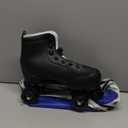 Skates Women's Men's High Top Black PU Leather Classic Double Row Adjustable Outdoor Indoor Quad Skates and Roller Derby