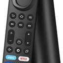 Replacement Remote Control Fit for Fireseries TV Cube (1st/2nd/3rd Gen), for Fire Smart TV Stick 4K Max/4K (1st & 2nd Gen), Stick (2nd/3rd Gen/Lite/HD), Smart TV 3rd Gen with Voice Control (Black4)