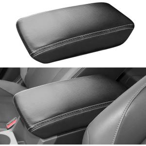 INTGET for 2026 Subaru Crosstrek/Impreza Accessories 2024 2025 Center Console Cover Leather Car Armrest Arm Rest Box Lid Middle Console Seat Cover Protector (Carbon Fiber Texture, 2024+)