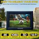Inflatable Movie Screen Outdoor, 24FT Blow Up Projector Screen for Outside with Air Blower and Carry Bag, Support Front & Rear Projection Easy Set Up for Backyard Movie Night Pool Party