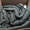 Geniospin Oversized King Comforter Set - 7 Pieces Comforter Oversized King, Soft Solid Bedding Set for All Season, Textured Bed in a Bag with Sheets, Pillowcases & Shams (Dark Green, 120''x98'')