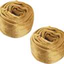 PATIKIL 5.9ft Chandelier Chain Cord Cover, 2 Pcs Velvet Cloth Fabric Chain Sleeve Decorative Cord Covers for Chandelier Wires Swing Cable, Zipper Style, Gold