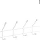 Better Houseware Over the Door Hooks - White Coated Steel 2-Tier Rack with 10 Durable Hooks - Anti-Rust & Scratch Resistant - Fits Most Standard Doors for Towels, Clothing Storage, Home, & Bathroom