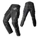 Revforge Gears RFG Motorcycle Pants Mens - Waterproof Motorcycle Riding Pants - Ventilation Zippers Black 30X30