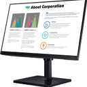 Samsung FT45 Series 24-Inch FHD 1080p Computer Monitor, 75Hz, IPS Panel, HDMI, USB Hub, Height Adjustable Stand, 3 Yr WRNTY (LF24T452FQNXGO)