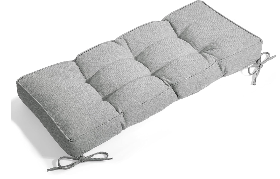 Detiblue Bench Cushion for Indoor Furnitureï¼Œ36x14x4Inch Tufted Bench Seat Cushion with Non-Slip, Comfortable and Durable for Shoe/Entryway/Storage with Cushionï¼ˆCrossLinen Beigeï¼‰