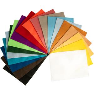 John Bead 50pcs 9"x12" Felt Fabric Sheets Assorted 17 Colors Felt Pads for DIY Craft Supplies Sewing School Projects (Value Pack Colors)