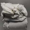 L LOVSOUL Goose Feather Down Fiber Comforter Oversize King Size, 100% Organic Cotton Fabric Duvet Insert,1200TC,750+FP, Hotel Collection, All Season White Bedding Comforters with 8 Tabs,100oz